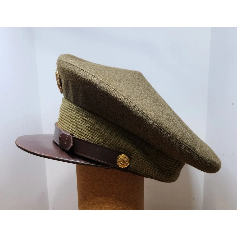 Vintage WW2 era US Army Wool Visor Cap 6 7/8 Very Good Condition